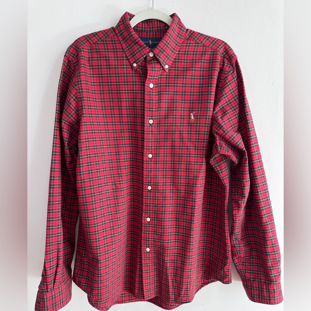 Ralph Lauren Red and Green Checkered Shirt